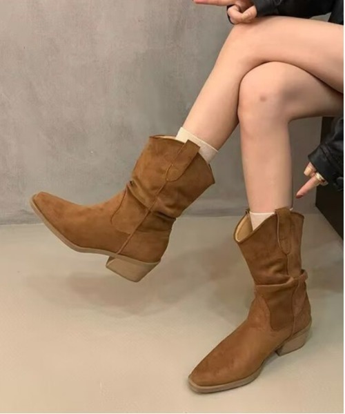 WEGO(ウィゴー)の「26AWY2Kウエスタンブーツ/6.5㎝ヒール(ブーツ・レディース・ブラック系その他/ブラウン・LARGE/MEDIUM)」の1枚目の写真