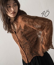 【40周年限定】ペイズリーレースクロップドシャツ