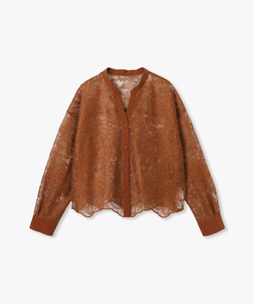 MAYSON GREY(メイソングレイ)の「【40周年限定】ペイズリーレースクロップドシャツ(シャツ/ブラウス・レディース・ブラウン・M)」の7枚目の写真