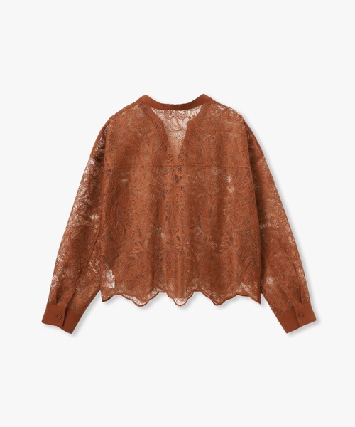 MAYSON GREY(メイソングレイ)の「【40周年限定】ペイズリーレースクロップドシャツ(シャツ/ブラウス・レディース・ブラウン・M)」の8枚目の写真