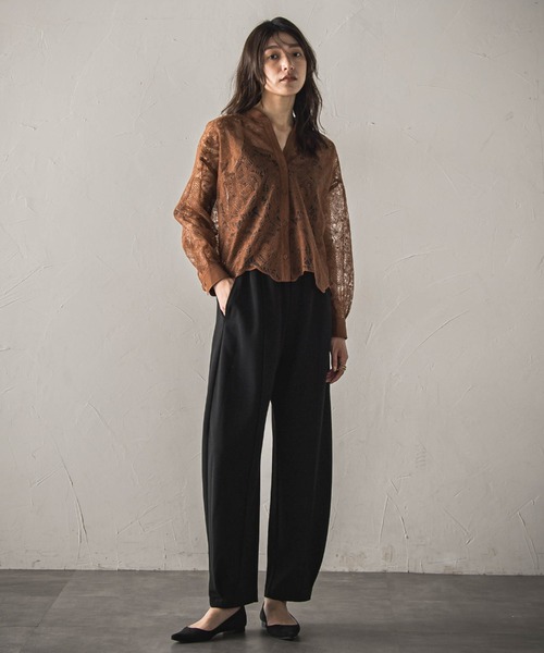 MAYSON GREY(メイソングレイ)の「【40周年限定】ペイズリーレースクロップドシャツ(シャツ/ブラウス・レディース・ブラウン・M)」の20枚目の写真