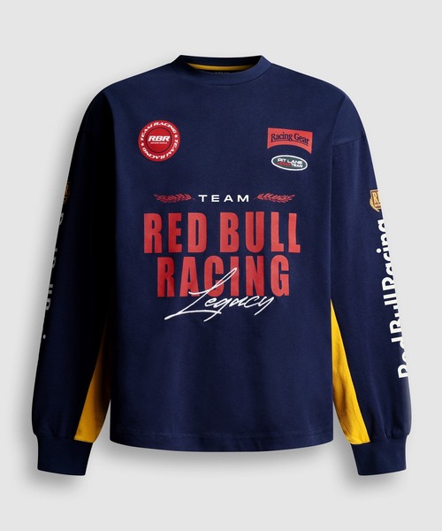Red Bull Racing(レッドブルレーシング)の「TEAM LOOSE FIT LONG SLEEVE T-SHIRT(Tシャツ/カットソー・メンズ・ネイビー/オフホワイト・LARGE/X-LARGE/MEDIUM)」の2枚目の写真