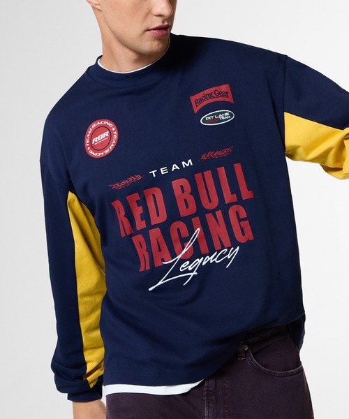 Red Bull Racing(レッドブルレーシング)の「TEAM LOOSE FIT LONG SLEEVE T-SHIRT(Tシャツ/カットソー・メンズ・ネイビー/オフホワイト・LARGE/X-LARGE/MEDIUM)」の6枚目の写真