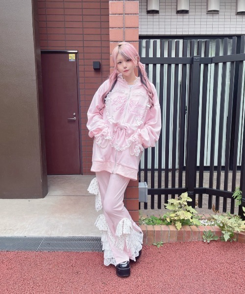 Ank Rouge（アンクルージュ）の「ハートウサギのBIGパーカー（Tシャツ/カットソー・レディース・ピンク/グレー・M）」の7枚目の写真
