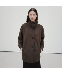 TIF HIGH-NECK SUEDE HALF JACKET_2COLORS