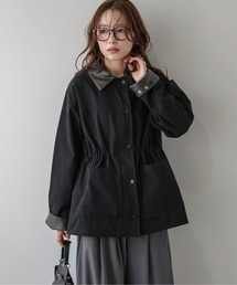 【ユニセックス】ワークジャケット/メンズライク/ウエストドロスト/カバーオール