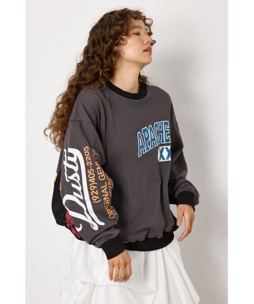RODEO CROWNS WIDE BOWL（ロデオクラウンズワイドボウル）の「カスタムビッグトップス（スウェット・レディース・ブラック系その他/ブラウン系その他/レディッシュグレー・FREE）」の2枚目の写真