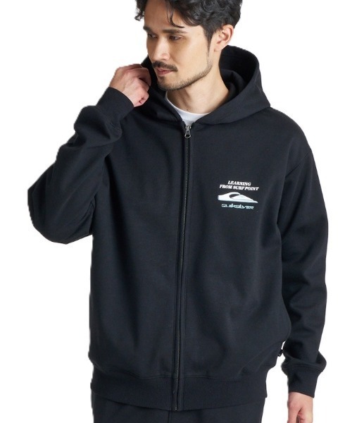 Quiksilver(クイックシルバー)の「クイックシルバー QUIKSILVER WR BONDING ZIP PK(パーカー・メンズ・ライトグレー/ブラック×ホワイト/ブラック・S/M/L/LL)」の2枚目の写真
