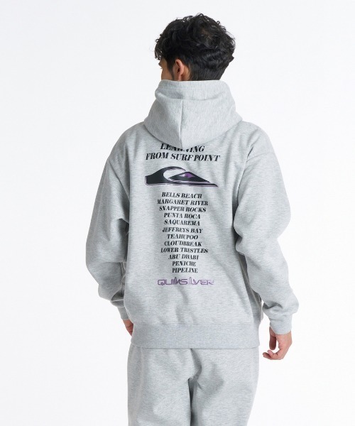 Quiksilver(クイックシルバー)の「クイックシルバー QUIKSILVER WR BONDING ZIP PK(パーカー・メンズ・ライトグレー/ブラック×ホワイト/ブラック・S/M/L/LL)」の4枚目の写真