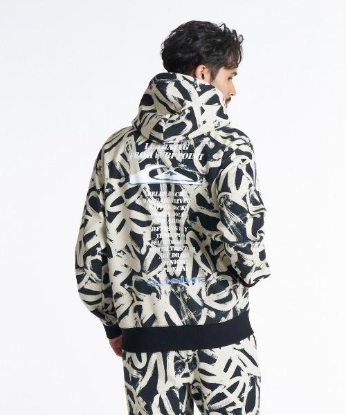 Quiksilver(クイックシルバー)の「クイックシルバー QUIKSILVER WR BONDING ZIP PK(パーカー・メンズ・ライトグレー/ブラック×ホワイト/ブラック・S/M/L/LL)」の6枚目の写真