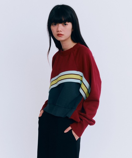 MONDEWORK（モンドワーク）の「切り替えトレーナー（スウェット・レディース・ホワイト/パープル/ピンク/バーガンディー・ONE SIZE）」の12枚目の写真