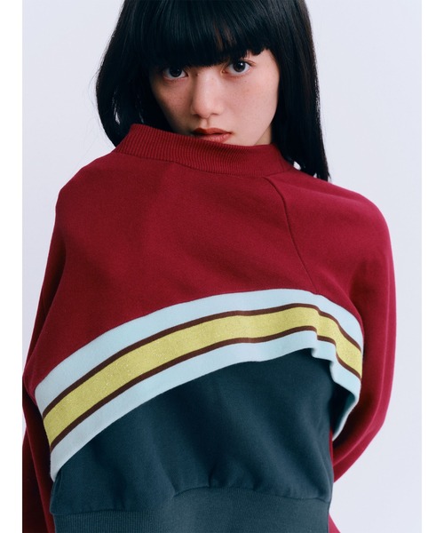 MONDEWORK（モンドワーク）の「切り替えトレーナー（スウェット・レディース・ホワイト/パープル/ピンク/バーガンディー・ONE SIZE）」の14枚目の写真