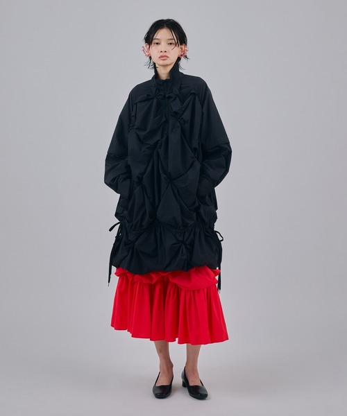 NON TOKYO(ノントーキョー)の「FLOWER SMOCKING SKIRT(スカート・レディース・レッド/ライトイエロー/ブラック・FREE)」の6枚目の写真