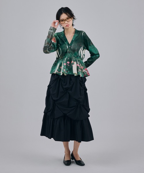 NON TOKYO(ノントーキョー)の「FLOWER SMOCKING SKIRT(スカート・レディース・レッド/ライトイエロー/ブラック・FREE)」の10枚目の写真