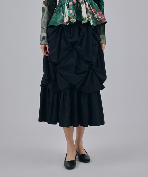 NON TOKYO(ノントーキョー)の「FLOWER SMOCKING SKIRT(スカート・レディース・レッド/ライトイエロー/ブラック・FREE)」の11枚目の写真