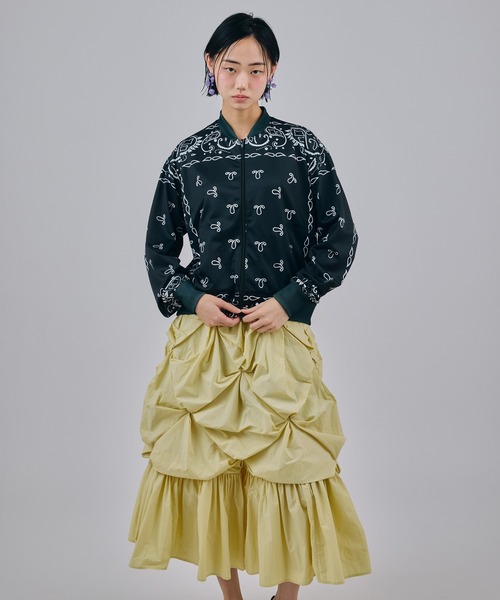 NON TOKYO(ノントーキョー)の「FLOWER SMOCKING SKIRT(スカート・レディース・レッド/ライトイエロー/ブラック・FREE)」の13枚目の写真