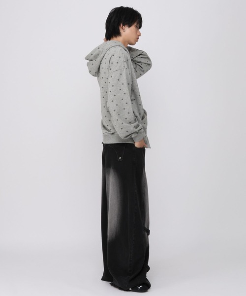 ALAND（エーランド）の「【UNISEX】ALAND／アソート柄裏毛パーカー（パーカー・レディース・ブラック/ライトグレー/グレー・SMALL/LARGE）」の5枚目の写真