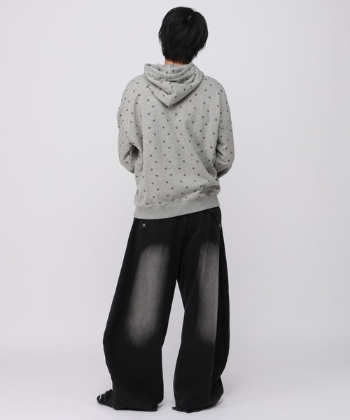 ALAND（エーランド）の「【UNISEX】ALAND／アソート柄裏毛パーカー（パーカー・レディース・ブラック/ライトグレー/グレー・SMALL/LARGE）」の6枚目の写真