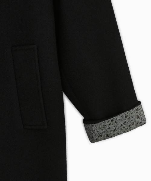 OHESHIO(オヘシオ)の「FLORAL BALMACAAN LONG COAT, BLACK(ダッフルコート・レディース・その他・FREE)」の10枚目の写真