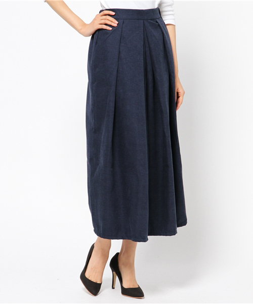 MERLOT（メルロー）の「ボックスプリーツロングスカンツ4808（その他パンツ・レディース・ブラック/その他/ネイビー/キャメル/グリーン/ピンク/グレー/ベージュ・FREE）」の5枚目の写真