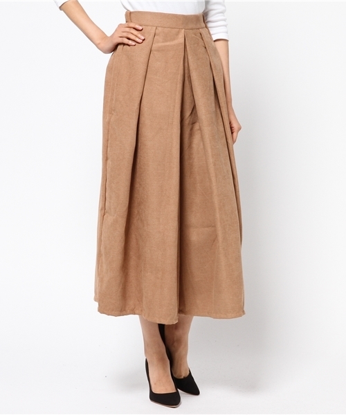 MERLOT（メルロー）の「ボックスプリーツロングスカンツ4808（その他パンツ・レディース・ブラック/その他/ネイビー/キャメル/グリーン/ピンク/グレー/ベージュ・FREE）」の6枚目の写真