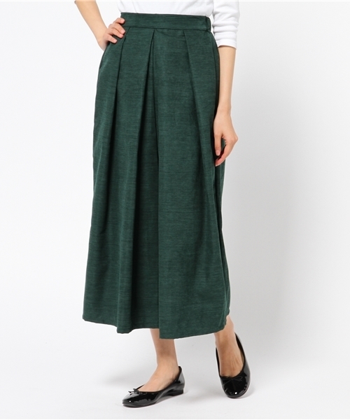 MERLOT（メルロー）の「ボックスプリーツロングスカンツ4808（その他パンツ・レディース・ブラック/その他/ネイビー/キャメル/グリーン/ピンク/グレー/ベージュ・FREE）」の4枚目の写真