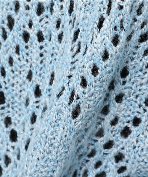 SLY(スライ)の「バル-ンSLEEVE カギ編み HG TOPS(ニット/セーター・レディース・ライトブルー/オフホワイト/ベージュ・FREE)」の10枚目の写真