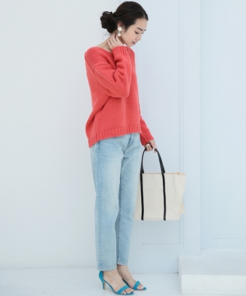 A part by（アパートバイ）の「1.5GCoNyWザックリPO　746619 （ニット/セーター・レディース・オフホワイト/レッド/ブルー/ブラック・FREE）」の15枚目の写真