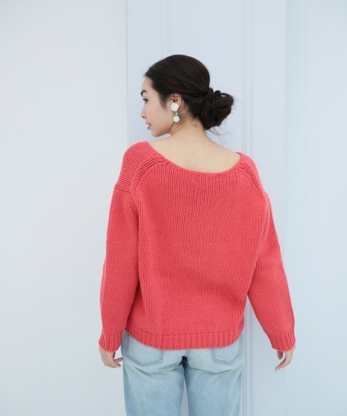 A part by（アパートバイ）の「1.5GCoNyWザックリPO　746619 （ニット/セーター・レディース・オフホワイト/レッド/ブルー/ブラック・FREE）」の16枚目の写真