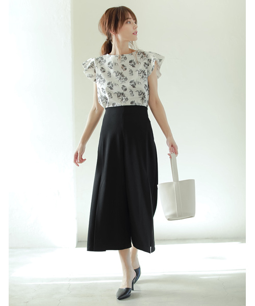 Re:EDIT（リエディ）の「ショルダーフリルリラックスポンチトップス（Tシャツ/カットソー・レディース・ブラック/アイボリー/カーキ/ホワイト×ブラック/ネイビー/ストライプ/ピンク/ホワイト系その他/杢グレー/ベビーピンク/ライトブルー・LARGE/X-LARGE/MEDIUM）」の15枚目の写真