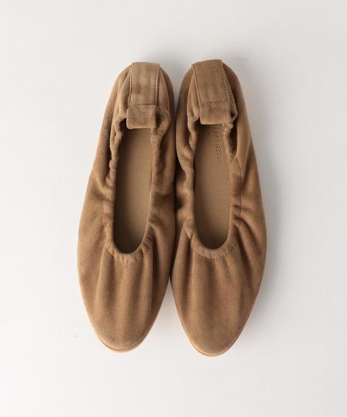 green label relaxing（グリーンレーベルリラクシング）の「CF ギャザーFLTシューズ ◆（その他シューズ・レディース・ベージュ/ライトグレー/ブラック・37(23.5)/38(24.5)/36(22.5)）」の15枚目の写真