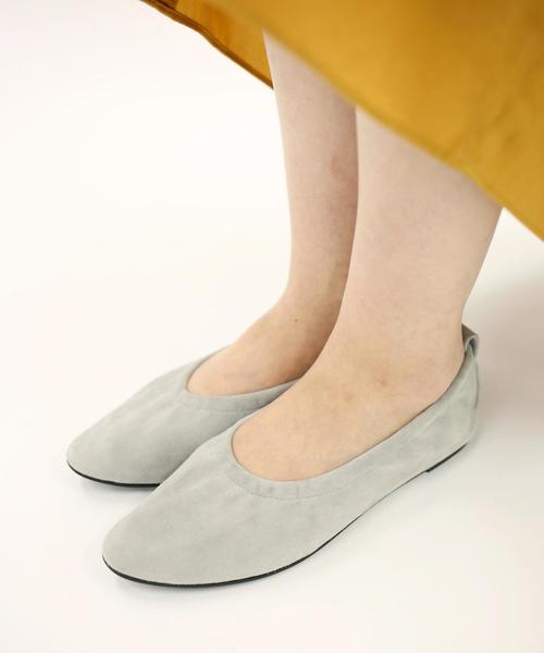 green label relaxing（グリーンレーベルリラクシング）の「CF ギャザーFLTシューズ ◆（その他シューズ・レディース・ベージュ/ライトグレー/ブラック・37(23.5)/38(24.5)/36(22.5)）」の9枚目の写真