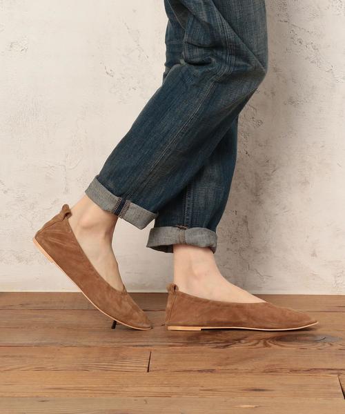 green label relaxing（グリーンレーベルリラクシング）の「CF ギャザーFLTシューズ ◆（その他シューズ・レディース・ベージュ/ライトグレー/ブラック・37(23.5)/38(24.5)/36(22.5)）」の10枚目の写真