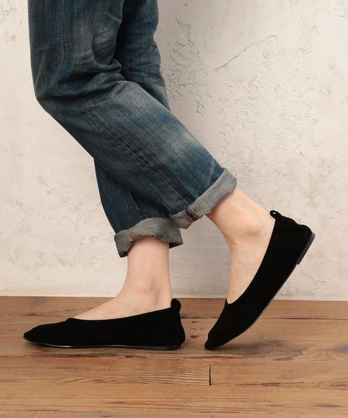 green label relaxing（グリーンレーベルリラクシング）の「CF ギャザーFLTシューズ ◆（その他シューズ・レディース・ベージュ/ライトグレー/ブラック・37(23.5)/38(24.5)/36(22.5)）」の11枚目の写真