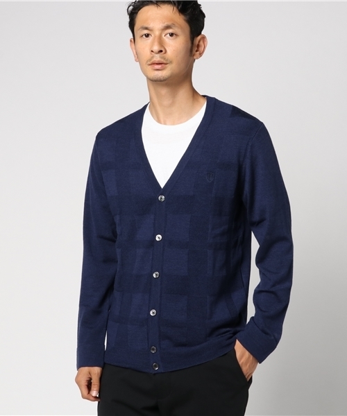 BLACK LABEL CRESTBRIDGE(ブラックレーベル・クレストブリッジ)の「シャドークレストブリッジチェックパネルカーディガン(カーディガン/ボレロ・メンズ・ライトグレー/オフホワイト/ネイビー/レッド/ブラック/ベージュ・L/M/S/LL)」の7枚目の写真