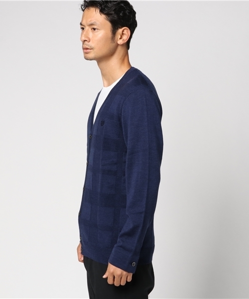 BLACK LABEL CRESTBRIDGE(ブラックレーベル・クレストブリッジ)の「シャドークレストブリッジチェックパネルカーディガン(カーディガン/ボレロ・メンズ・ライトグレー/オフホワイト/ネイビー/レッド/ブラック/ベージュ・L/M/S/LL)」の8枚目の写真