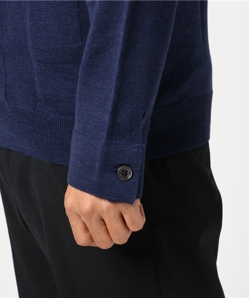BLACK LABEL CRESTBRIDGE(ブラックレーベル・クレストブリッジ)の「シャドークレストブリッジチェックパネルカーディガン(カーディガン/ボレロ・メンズ・ライトグレー/オフホワイト/ネイビー/レッド/ブラック/ベージュ・L/M/S/LL)」の11枚目の写真