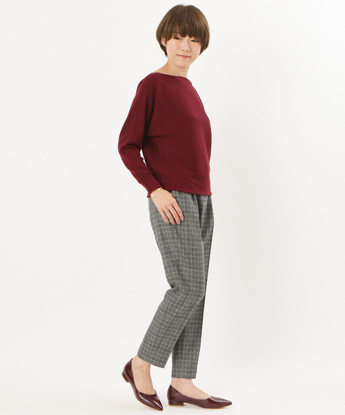 RIVE DROITE（リヴドロワ）の「カシミヤ混ワイドリブドルマン（ニット/セーター・レディース・チャコールグレー/オフホワイト/ベージュ/ワインレッド・FREE）」の10枚目の写真