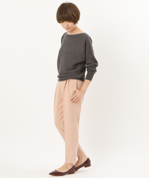 RIVE DROITE（リヴドロワ）の「カシミヤ混ワイドリブドルマン（ニット/セーター・レディース・チャコールグレー/オフホワイト/ベージュ/ワインレッド・FREE）」の12枚目の写真