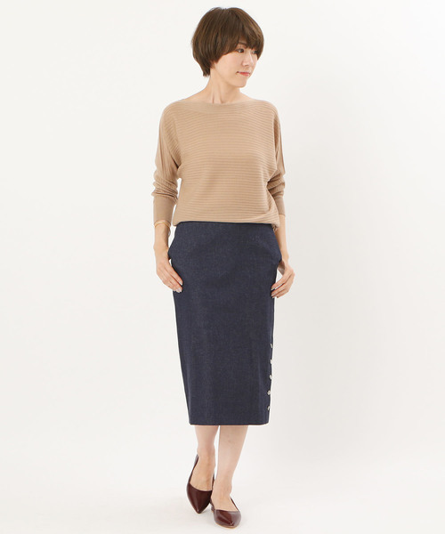 RIVE DROITE（リヴドロワ）の「カシミヤ混ワイドリブドルマン（ニット/セーター・レディース・チャコールグレー/オフホワイト/ベージュ/ワインレッド・FREE）」の11枚目の写真