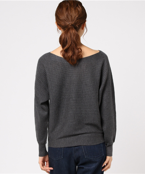 RIVE DROITE（リヴドロワ）の「カシミヤ混ワイドリブドルマン（ニット/セーター・レディース・チャコールグレー/オフホワイト/ベージュ/ワインレッド・FREE）」の5枚目の写真