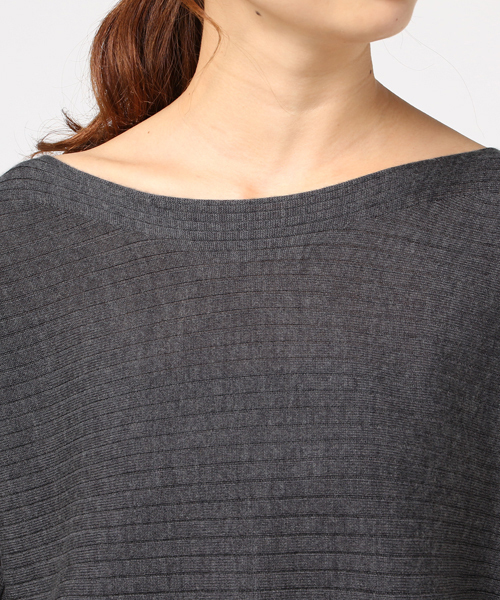 RIVE DROITE（リヴドロワ）の「カシミヤ混ワイドリブドルマン（ニット/セーター・レディース・チャコールグレー/オフホワイト/ベージュ/ワインレッド・FREE）」の6枚目の写真