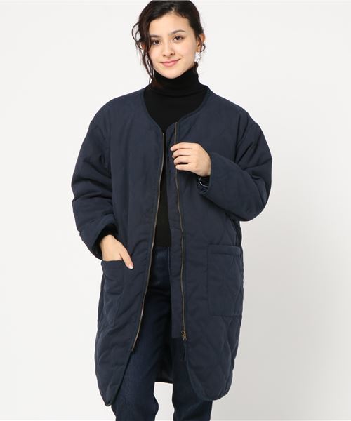 notch.(ノッチ)の「ノーカラーキルティングコート (その他アウター・レディース・カーキオリーブ/キャメル/ネイビー・L/M)」の12枚目の写真