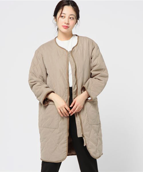 notch.(ノッチ)の「ノーカラーキルティングコート (その他アウター・レディース・カーキオリーブ/キャメル/ネイビー・L/M)」の11枚目の写真