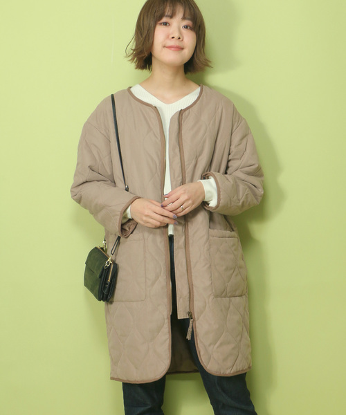 notch.(ノッチ)の「ノーカラーキルティングコート (その他アウター・レディース・カーキオリーブ/キャメル/ネイビー・L/M)」の19枚目の写真