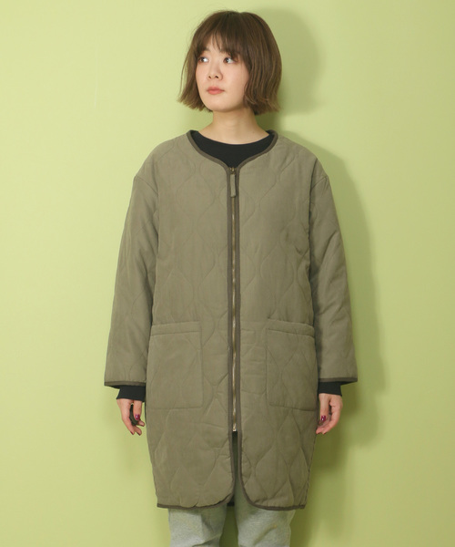 notch.(ノッチ)の「ノーカラーキルティングコート (その他アウター・レディース・カーキオリーブ/キャメル/ネイビー・L/M)」の16枚目の写真