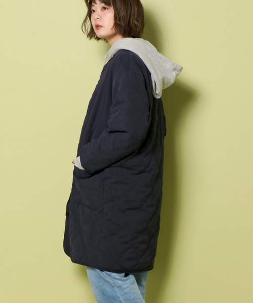 notch.(ノッチ)の「ノーカラーキルティングコート (その他アウター・レディース・カーキオリーブ/キャメル/ネイビー・L/M)」の22枚目の写真