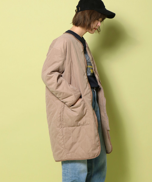 notch.(ノッチ)の「ノーカラーキルティングコート (その他アウター・レディース・カーキオリーブ/キャメル/ネイビー・L/M)」の21枚目の写真