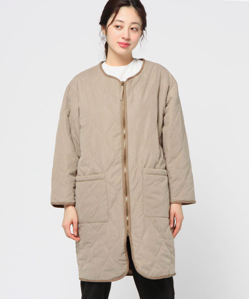 notch.(ノッチ)の「ノーカラーキルティングコート (その他アウター・レディース・カーキオリーブ/キャメル/ネイビー・L/M)」の8枚目の写真