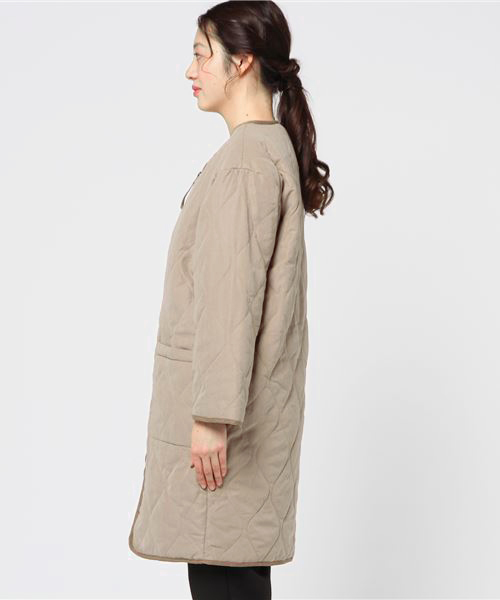 notch.(ノッチ)の「ノーカラーキルティングコート (その他アウター・レディース・カーキオリーブ/キャメル/ネイビー・L/M)」の7枚目の写真